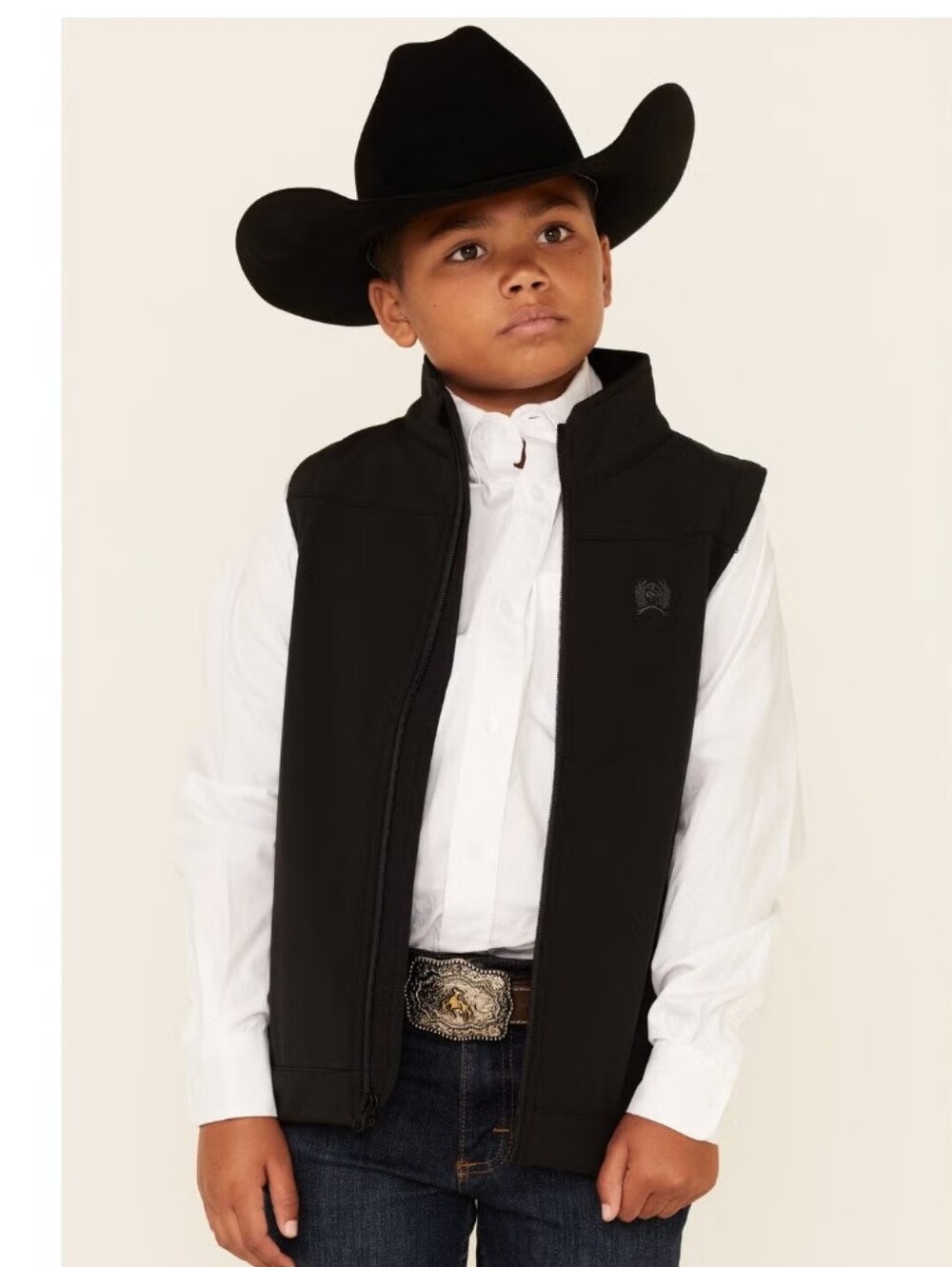 Cinch Boys' Solid Bonded Zip-Up Vest